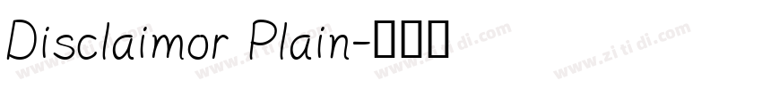 Disclaimor Plain字体转换